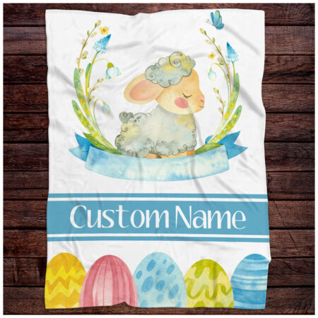 Personalized Sheep Blanket Gift for Baby - Custom Name Sheep Baby Blanket