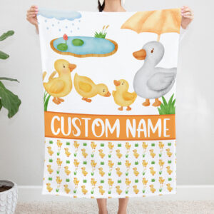 Personalized Lion Blanket Gift for Baby - Custom Name Lion Baby Blanket