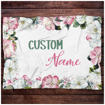 Personalized Desserts Flower Blanket Gift for Baby - Custom Desserts Flower Baby Blanket