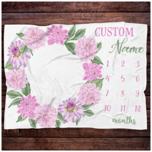 Personalized Daisy Flowers Blanket Gift for Baby - Custom Daisy Flowers Baby Blanket