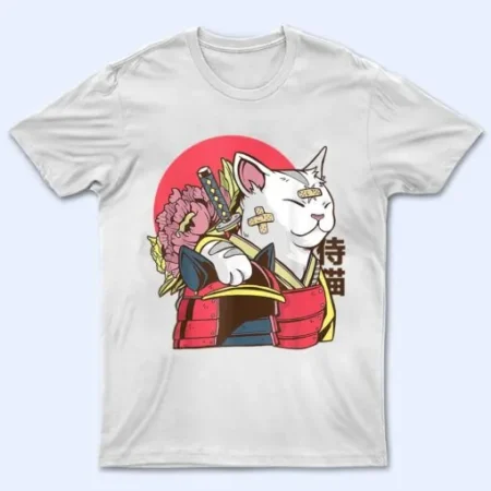 Anime Cat Waifu Who Loves Anime Ramen And Sketching Japan T-Shirt